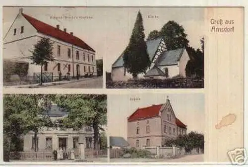 11288 Ak Gruß aus Arnsdorf Gasthaus usw. 1934