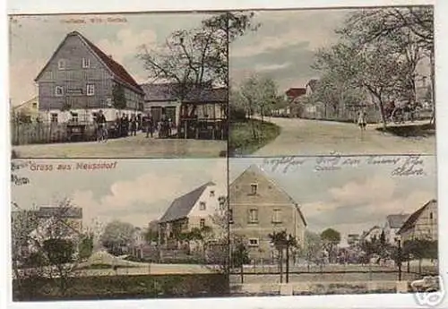17158 Mehrbild Ak Gruß aus Meusdorf Gasthaus usw. 1909