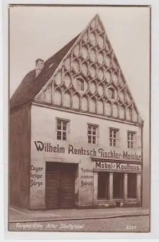23816 Ak Torgau/ Elbe - Alter Stadtgiebel, Wilhelm Rentzsch Tischler-Meister
