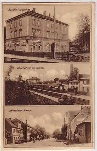 67383 Mehrbild Ak Bahnhof Kieritzsch, Lobstädter Strasse 1943