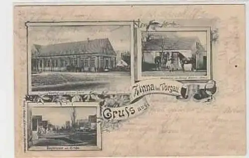 31349 Ak Gruss aus Zinna bei Torgau 1900