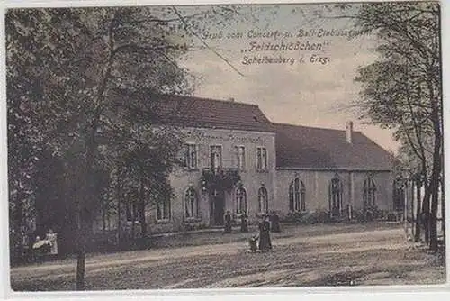 56126 Ak Scheibenberg im Erzgebirge Gasthaus "Feldschlößchen" 1910