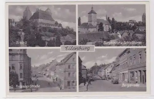 75353 AK Eilenburg - Schloß, Bergkirche, Schloßturm, Berg- & Torgauer-Straße