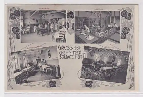 34325 Mehrbild Ak Gruß aus dem Chemnitzer Soldatenheim um 1915