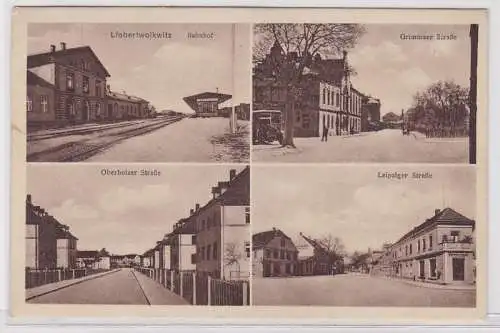 98228 Mehrbild Ak Liebertwolkwitz Bahnhof, Grimmaer Strasse usw. um 1930