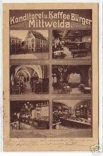02439 Mittweida Konditorei und Kaffee Bürger 1920