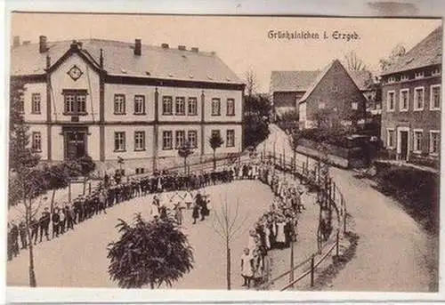 60013 Ak Grünhainichen im Erzgebirge Kinderfest ? um 1910