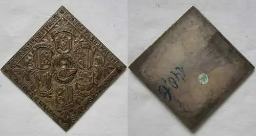 DMV versilberte Plakette Zuverlässigkeitsfahrt Ländergruppe Sachsen 1926(106771)