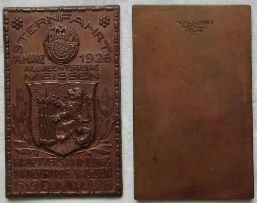 DMV Plakette Sternfahrt zur Albrechtsburg Meissen 14.März 1926 (105353)