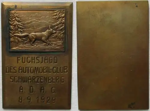 ADAC Bronze Plakette Fuchsjagd des Automobilclub Schwarzenberg 8.9.1929 (145635)