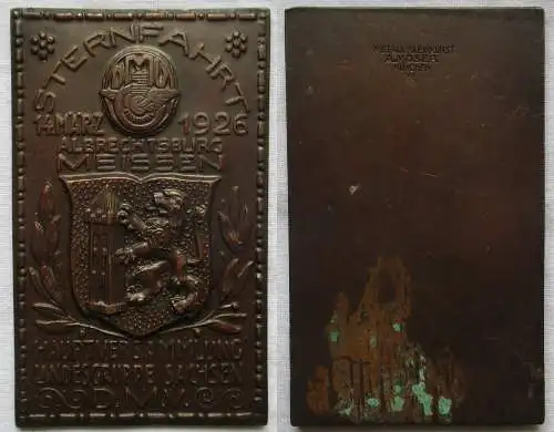 DMV Plakette Sternfahrt zur Albrechtsburg Meissen 14.März 1926 (146102)