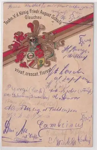 18390 Studentika AK Techn. V. d. König Friedrich August Schule Glauchau 1914