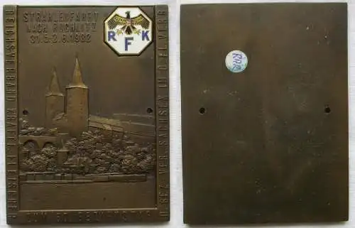 Bronze Plakette Strahlenfahrt der Fleischer nach Rochlitz 1932 (166281)
