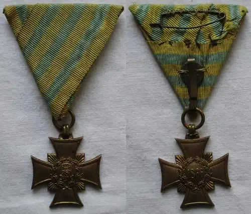Sachsen Orden Erinnerungskreuz 1866 am Band (129920)