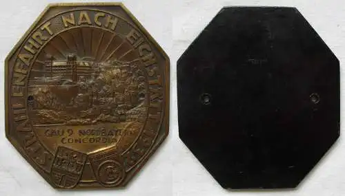 Bronze Plakette Strahlenfahrt nach Eichstätt Gau 9 Nordbayern 1932 (141762)