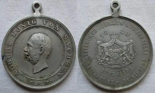 Medaille 70. Geburtstag & 25jähr. Regierungsjubiläum Albert Sa. 1898 (168837)