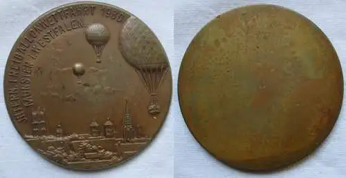 Bronze Plakette Internat. Freiballonwettfahrt Münster in Westfalen 1930 (141548)