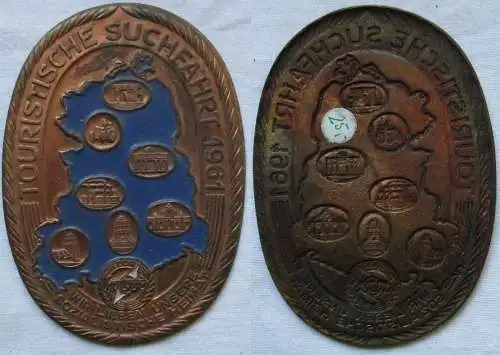 seltenes DDR Plakette Touristische Suchfahrt 1961 Bronze (144525)