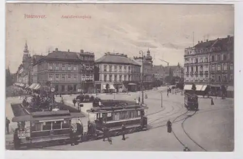 93614 Ak Hannover Aegidientorplatz mit Strassenbahn 1911