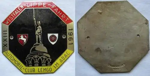 ADAC Plakette Westfalen Lippe Fahrt Automobil Club Lemgo 1961 (146377)