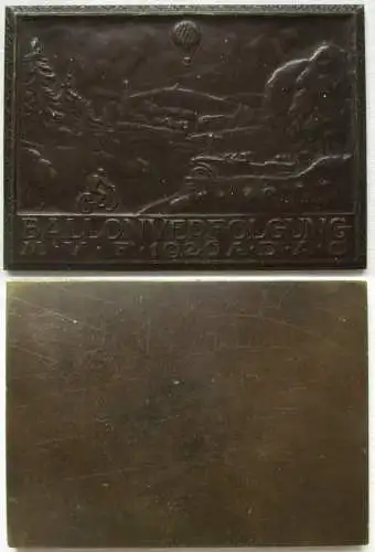 seltene Bronze Plakette Ballonverfolgung M.V.F. 1926 ADAC (141031)
