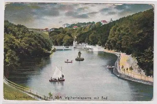 904968 AK Sommerfrische Roda S.A. - Weihertalsperre mit Bad 1906