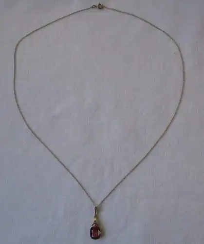 hochwertige 585er Gold Halskette mit riesigem Rubin Anhänger ca. 3,3 ct (110230)