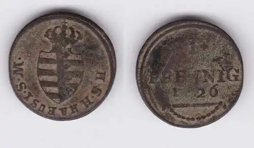 1 Pfennig Kupfer Münze Sachsen-Hildburghausen 1826 s (162305)