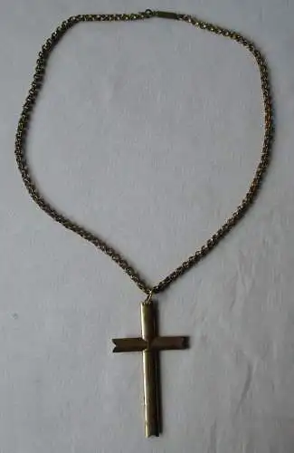 dekorative vergoldete Damen Halskette und Anhänger kirchliches Kreuz (109267)