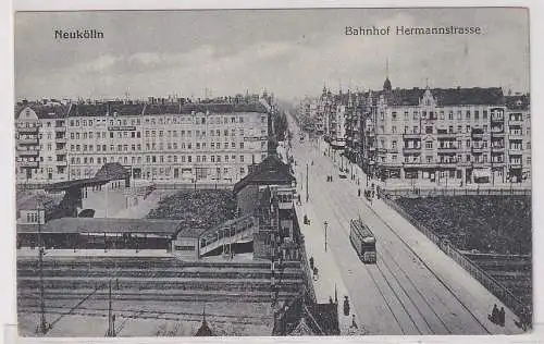 06355 Ak Neukölln Bahnhof Hermannstrasse um 1930