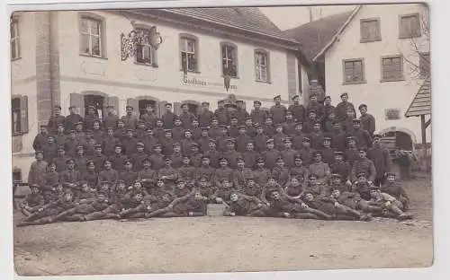 27873 Foto Ak Keppenbach "Gasthaus zum grünen Baum" Kriegsende Nov. 1918
