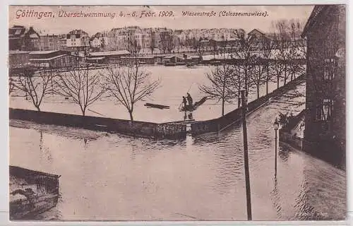 37476 Ak Göttingen Überschwemmung 4.-6.2.1909 Wiesenstraße (Colosseumswiese)