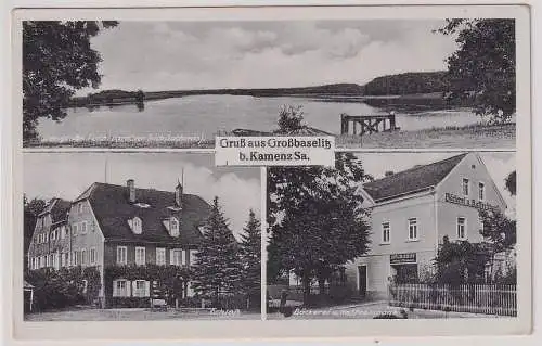 905357 Mehrbild Ak Gruß aus Großbaselitz bei Kamenz in Sachsen um 1930