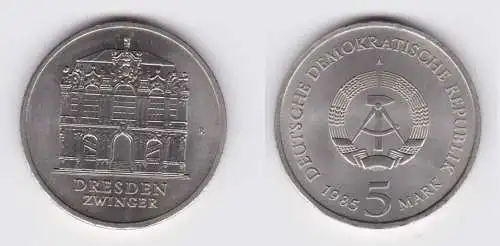 DDR Gedenk Münze 5 Mark Dresden Zwinger 1985 (145155)