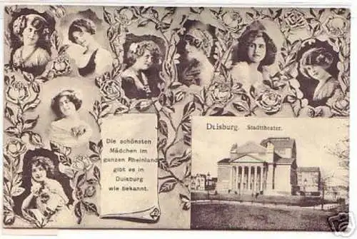 11483 Ak Duisburg Stadttheater 1916