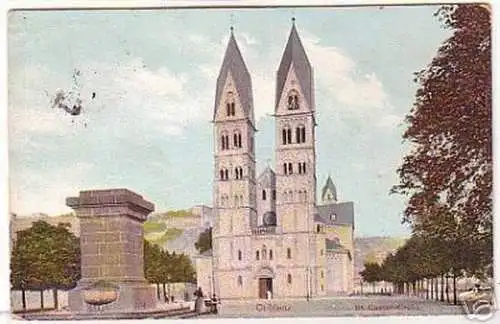 13360 Feldpost Ak Coblenz St. Castor Kirche 1916