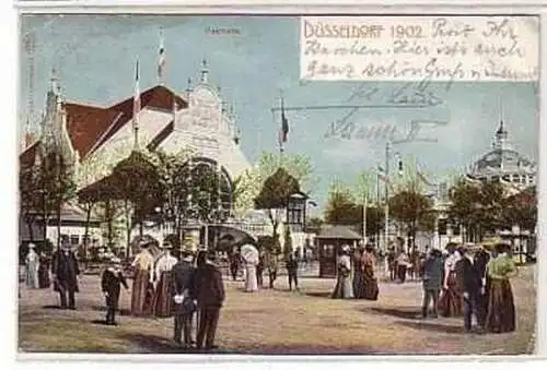 14110 Ak Düsseldorfer Ausstellung Festhalle 1902
