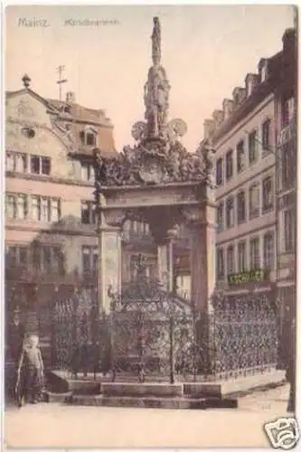 20464 Ak Mainz Marktbrunnen 1905