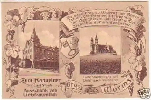 26812 Mehrbild Ak Gruss aus Worms um 1930