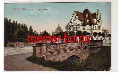 41530 Feldpost Ak Landau (Pfalz) Villa Ludowici 1915