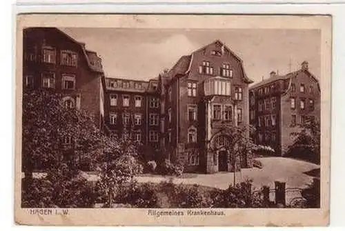 50885 Ak Hagen in Westfalen allgemeines Krankenhaus 1919