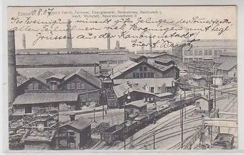58060 Ak Essen Krupps Fabrik, Formerei, Eisengiesserei, Martinwerk 1907