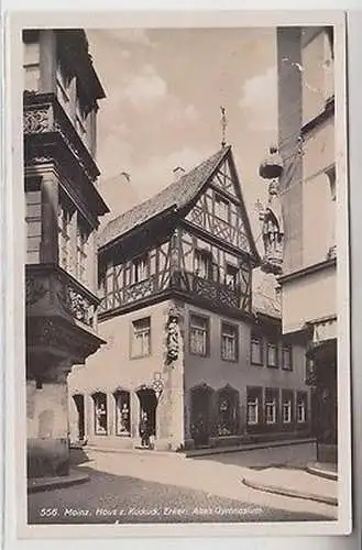 67577 Ak Mainz Haus zum Kuckuck Erker altes Gymnasium 1937