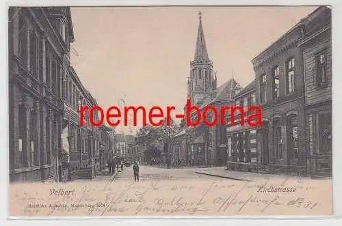 70066 Ak Velbert Kirchstrasse mit Geschäften um 1900