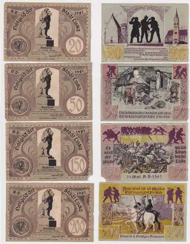 4 Banknoten Notgeld Stadt Lucka 1921 (168979)