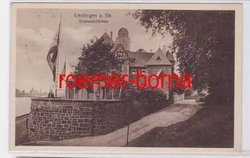82104 Ak Uerdingen a. Rh. Rheinschlößchen 1926
