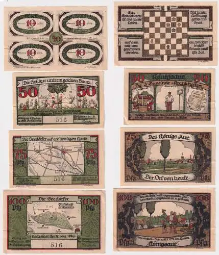 4 Banknoten Notgeld Königsaue 1921 (168923)