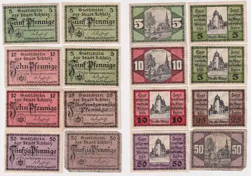8 Banknoten Notgeld der Stadt Schleiz 1919 (110015)