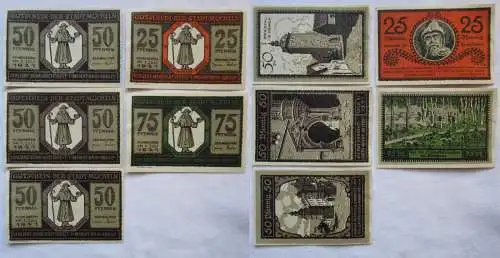 5 Banknoten Notgeld Stadt Mücheln 1921 (109814)