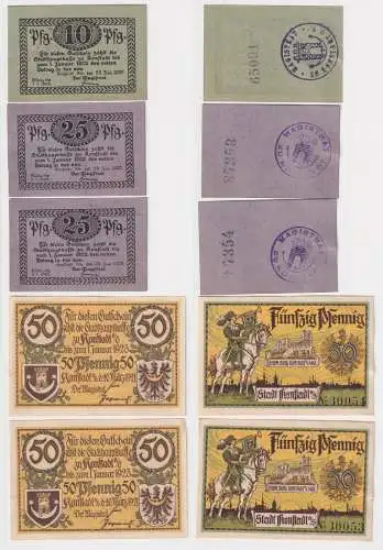 5 Banknoten Notgeld Konstadt in Oberschlesien 1920 (164760)